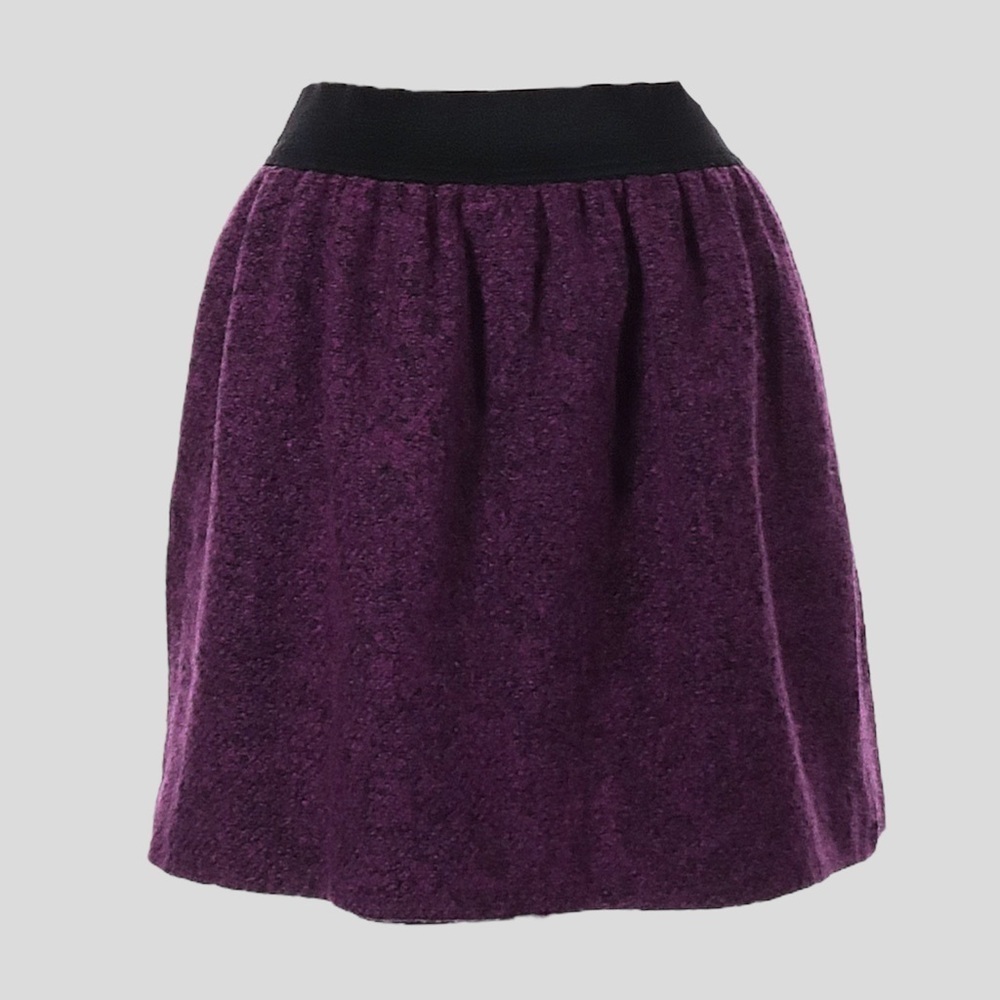 Body by Victoria’s Secret Purple Wool Blend Tweed Mini Skirt M Elastic Waist